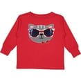 thumbnail image 3 of Inktastic 4th of July Girl Patriotic Cat Boys or Girls Long Sleeve Toddler T-Shirt, 3 of 5