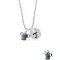 thumbnail image 2 of Delight Jewelry Resin Koala Bear Silvertone Script Initial Disc - F - Charm Necklace, 20"+3", 2 of 4