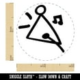thumbnail image 2 of Triangle Music Instrument Self-Inking Rubber Stamp Ink Stamper - Black Ink - Mini 1/2 Inch, 2 of 7