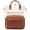 L-Beige White - Brown, variant on Leather Laptop Backpack for Women, 17 inch Professional Work & Travel Bag, Brown