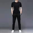 thumbnail image 2 of Conjuntos de pantalones Jogger Trajes deportivos Sudadera Chándal Sin logotipo Camiseta Hombre Ropa lisa para hombre Pantalones deportivos Top Ajuste regular Moda, 2 of 4