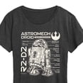 thumbnail image 3 of Star Wars - R2D2 Blueprint - Women's Short Sleeve Graphic T-Shirt, 3 of 5