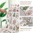 thumbnail image 5 of Yayeee 4 Pack Dining Chair Covers Stretch Parson Chairs Slipcovers Seat Protector, Green Nordic Christmas, 5 of 6
