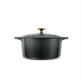 thumbnail image 6 of Tramontina Bestow 5.5-Quart Enameled Cast Iron Round Dutch Oven with Lid, Smoke with Gold Stainless Steel Knob, Oven-Safe, 6 of 8