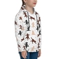 thumbnail image 3 of Fotbe Yoga Labrador Retriever Pattern Youth Pullover Hooded Sweatshirt, Boys Hoodie, Kangaroo Pocket Hoodie for Kids Girls -Large, 3 of 6