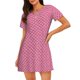 thumbnail image 1 of Fotbe Fish Scales Bata de Dormir para Mujer con Estampado, Camisón de Algodón de Manga Corta, Ropa de Dormir Casual, 1 of 6