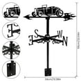 thumbnail image 4 of Vent Direction Indicateur Métallique Girouette Résistant aux Intempéries Rétro Créatif Accessoires de Décoration de Toit pour Jardin Extérieur, 4 of 11
