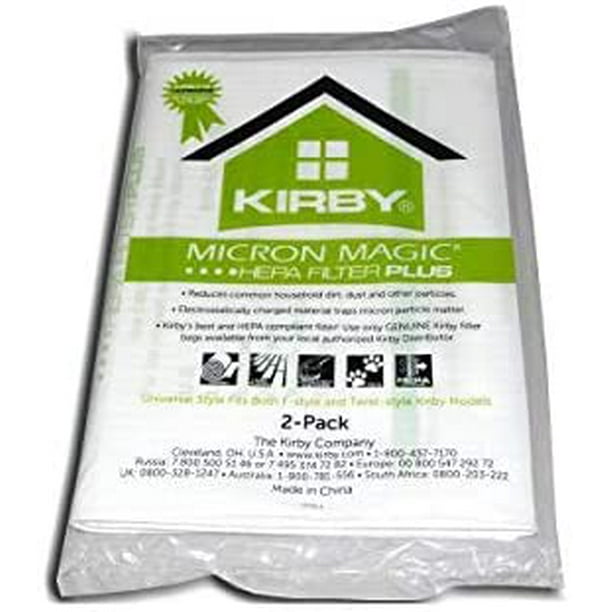 2pk Kirby Avalir and G10D HEPA Vacuum Bags Part 205814A