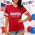 thumbnail image 2 of Rvusndi 4th of July Shirts Women 250 Anniversary Usa Summer Tops Graphic Tees Stylish Printed Short Sleeve V Neck Comfortable Casual Daily Everyday Wear, 2 of 4