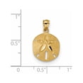 thumbnail image 3 of Designer 14K Yellow Gold Satin Diamond-Cut Sand Dollar Pendant (Length=20) (Width=13) Made In United States -Jewelry By Sweet Pea Creations, 3 of 3