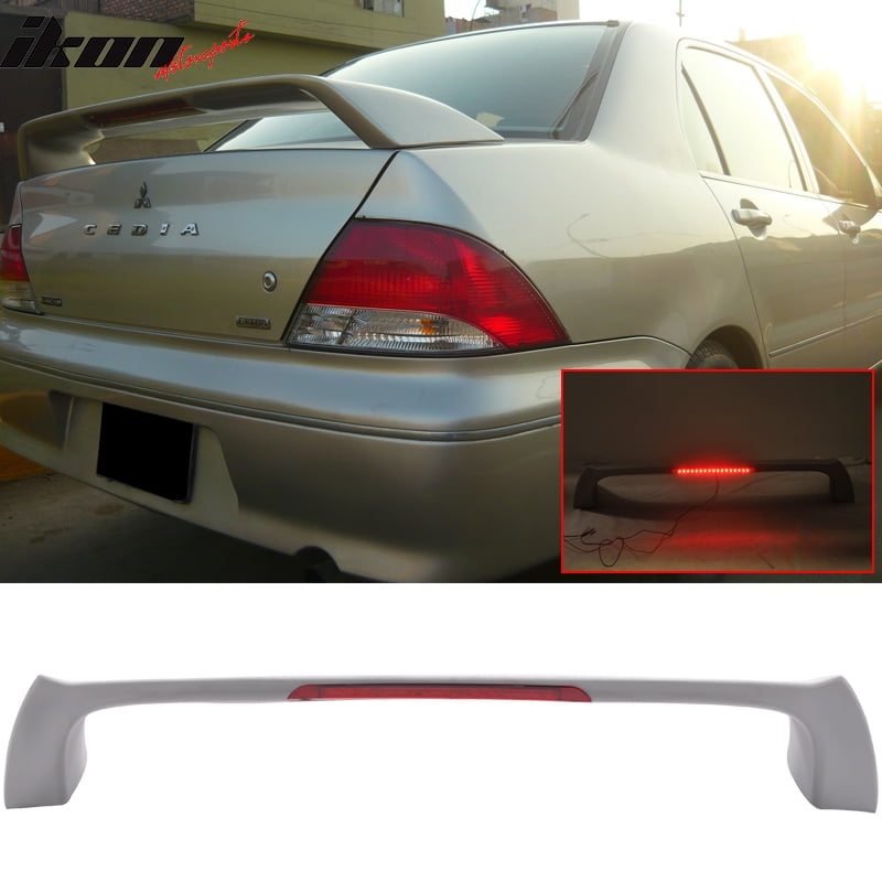 Pre-painted Trunk Spoiler Fits 2008-2017 Mitsubishi Lancer Factory Style #T70 Electric Blue Pearl ABS Rear Spoiler Wing Other Color Available by IKON MOTORSPORTS