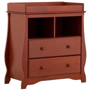 Stork Craft Carrara 2 Drawer Changing Table-Color:Cognac