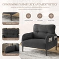 thumbnail image 4 of Modern Accent Chair,Armchair,Corduroy Fabric Sofa Chairs,Upholstered Armchair for Living Room,Bedroom,Office,Gray, 4 of 7