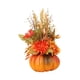 thumbnail image 1 of Calabaza Artificial con Flores Arreglo Floral para Decoración de Mesa, 1 of 9