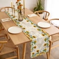 thumbnail image 3 of Table Runner 72 Inches Long for Kitchen Dining, Sunflowers Dresser Scarf Farmhouse, Dining Table Decorations for Wedding/Parties, Yellow Floral Bees Green Leaves Watercolor 18 x 72 In, 3 of 8