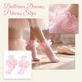 thumbnail image 4 of Textilo Girls Big Ruffle Ankle Socks,Double Lace Turn Cuff Lightweight Frilly Dress Cute Girl Sock with Ruffles,Pink XS(1-2Years), 4 of 6