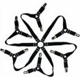 thumbnail image 1 of Tensores de sábanas ajustables, sábanas ajustables de 6 lados, correas tensoras para sábanas, adecuadas para todos los colchones redondos y cuadrados, negro, 3 vías, 1 of 5