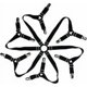 thumbnail image 1 of Tensores de sábanas ajustables, sábanas ajustables de 6 lados, correas tensoras para sábanas, adecuadas para todos los colchones redondos y cuadrados, negro, 3 vías, 1 of 5
