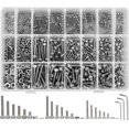 thumbnail image 1 of LAICAIW 1083PCS Metric Bolt Assortment M2 M3 M4 304 Stainless Steel Screws Nuts and Washers Hex Socket Head Cap Machine Screws, Bolts and Nuts Kit Silver, 1 of 7