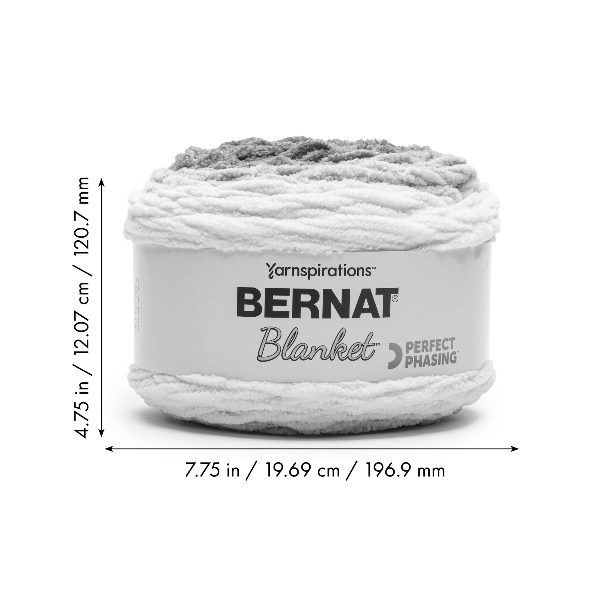 "Bernat® Fil de Phasage Parfait pour Couverture Polyester #6 Super Volumineux, 10,5 Oz/300 G, 220 Yards" Nouveau fil façon chenille