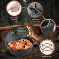 thumbnail image 4 of LIFERUN Dutch Oven Pot with Lid, 4.2 Quart Cast Iron Dutch Oven, without Feet, with Stand, Easy Clean, for Outdoor & Indoor, 4 of 9