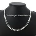 thumbnail image 7 of QQTDFG Stylish 925 Silver 8mm Cuban Curb Link Chain Necklace For Man Women Fashion Gift-55cm/22inch, 7 of 7