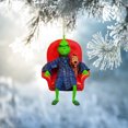 thumbnail image 2 of Elfo verde de Navidad colgante decorativo de dibujos animados colgante portátil para regalo de vacaciones, 2 of 7
