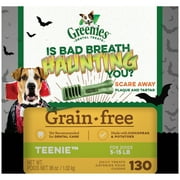 Greenies Limited Edition Halloween Packaging Grain Free Teenie Dental Dog Treats, 36 oz. Box (130 Treats)