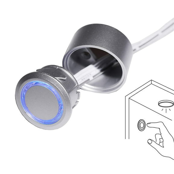 Facon 12Volt / 24Volt RV Touch Dimmer Switch, Wall Mount Dimmer Switch with Indicator Light, Use with LED Lights, Incandescent and Halogen Bulbs for RV, Camper, Marine, and Strip Lights