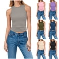 thumbnail image 7 of FAIWAD Ribbed Tank Tops for Women Scoop Neck Button Slim Fitted Shirts Sleeveless Workout Casual Tops, 7 of 7
