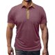 thumbnail image 1 of pstuiky camisetas de hombre, Camiseta informal de color liso con botones y bolsillos para hombre camisas casuales para hombre l, 1 of 6