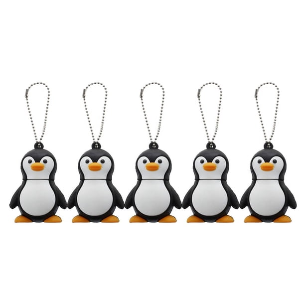 5X 32GB Memoria USB de Novedad de Pinguino del Tarjeta de Memoria - Blanco Y Negro