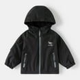 thumbnail image 2 of CPNG Toddler Cotton Lined Coat WindbreakerCute Dinosaur Hooded Jackets Zip up Thin Lightweight Raincoat Outwear Kids Baby Windproof Waterproof Coats with Pockets, 2 of 7