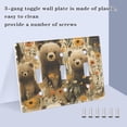 thumbnail image 4 of Dailycode Light Switch Plate Covers 2 Gang Wall Plate Plastics Outlet Covers for Kitchen Home Office Decor Cute Bears in Flower Sea, 4 of 8