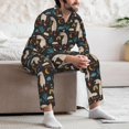 thumbnail image 5 of Mens Pajamas Set, Funny Cute Alpaca Moon Cactus Button-Down Pajamas for Men Long Sleeve Mens Sleepwear Lounge Pjs Set, 5 of 5