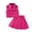 j-Hot Pink43, variant on LIIPEE Girls Outfit Sets Casual Summer Stylish Solid Ciolor Sleeveless Lapel Button Down Pockets Denim Tops Pleated Skirt 2 Piece Set Kids Comfortable Breathable Cute Clothing,Pink,5-6 Years