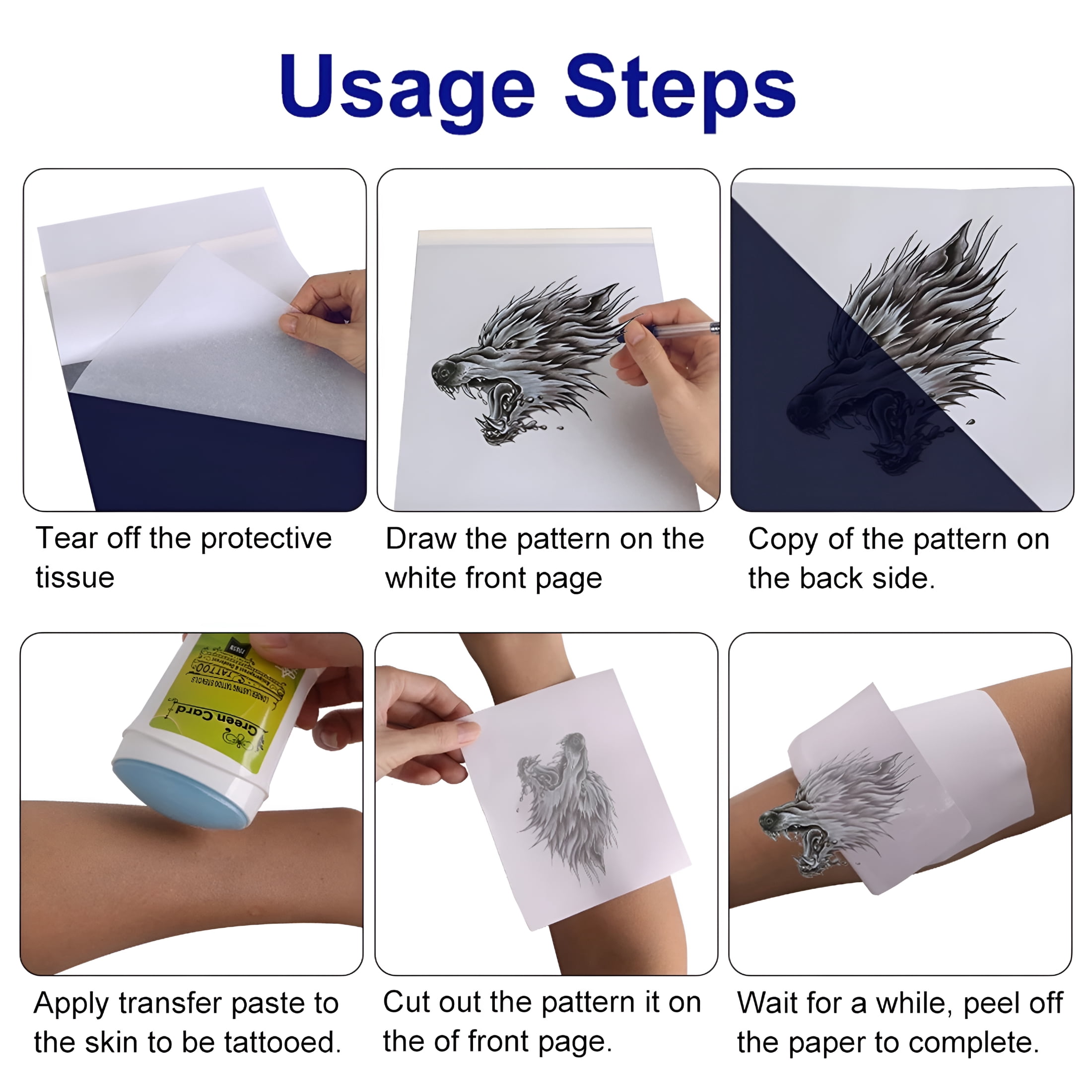 CCOCC 2026 New 1 Pack Tattoo Transfer Paper A4 Size Multi-Use Professional Body Art Tattooing Tool Thermal Copying Reusable Tattoo Stencil Paper Copy Paper Tattoo Accessories