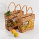 thumbnail image 5 of Bolsas de almacenamiento tejidas para picnics y salidas Organizador de maquillaje colgante Bolsa de viaje hecha a mano para mujeres Cesta de compras 32cm, 5 of 7