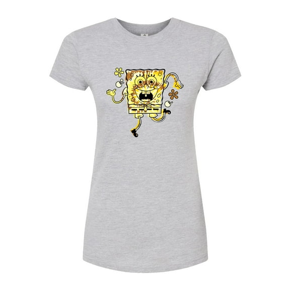 SpongeBob SquarePants - Tie Dye Spongebob - Juniors Fitted Graphic T-Shirt