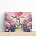 thumbnail image 3 of Hello Valentine’s Day Siberian Husky Flower Crown Romantic Pink Floral Horizontal Matte Canvas Poster Husky Dog Lover Gifts Wall Art Home Decor - 00031, 3 of 5
