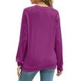 thumbnail image 5 of Fantaslook Fall Sweatshirts for Women Crewneck Long Sleeve Shirts Casual Tunic Tops Lightweight Pullover Sweatshirts, 5 of 8