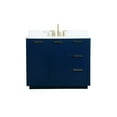 thumbnail image 3 of 42 inch single bathroom vanity in blue with backsplash, 3 of 8