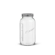 Regular-Mouth Mason Jars, with Airtight Lids, Labels and Measures - 8 oz [Set of 6] Airtight Glass Canning Jars