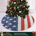 thumbnail image 6 of FMSHPON 4th of July Patriotic StarsStripes on Wood Xmas Christmas Tree Skirt Stand Mat for Holiday Party Decoration Indoor Outdoor 48 inches, 6 of 6