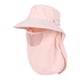 thumbnail image 3 of Sombrero para el sol con solapa para el cuello, visera para la cara, sombrero de pesca, gorra de playa de verano, transpirable Rosa, 3 of 9