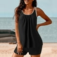 thumbnail image 6 of UPPADA Two Piece Full Coverage Swimsuits Women's Tankini Swimsuits Blouson Swim Tank Top with Shorts Tummy Control Modest Bathing Suits traje de baño para mujeres Black,XL, 6 of 6