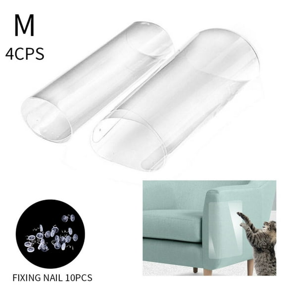 4Pcs Scratching Guard Animal Anti-scratch Pads Sticky Paws Protector Sticker Animal Scratching Tape Couch Sofa Furniture Protector, M