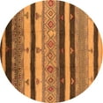 thumbnail image 1 of Ahgly Company Indoor Round Oriental Orange Industrial Area Rugs, 7' Round, 1 of 4