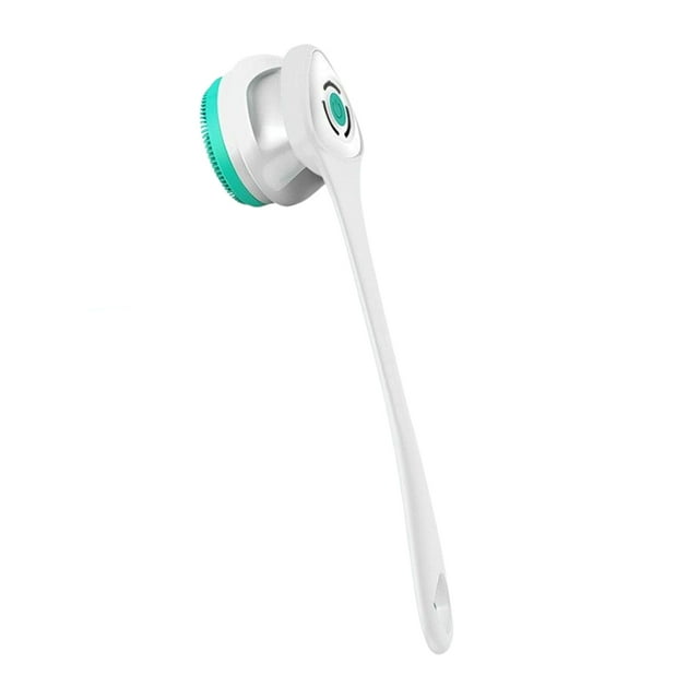 Vogacara Cepillo de ducha eléctrico con mango largo IP67, cepillo de baño resistente al agua para el brazo del cuerpo, cepillos de baño giratorios de Cuerpo del baño Blanco Vogacara CE014029-03B