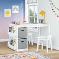 thumbnail image 3 of RiverRidge Kids Playroom Art Activity Table with 2 Cubbies, 2 Bookracks, and 2 Gray Bins, 3 of 10